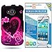 CoverON® ZTE Reef Hard Plastic Slim Case Cover Bundle with Clear Anti-Glare LCD Screen Protector - Purple Love Heart