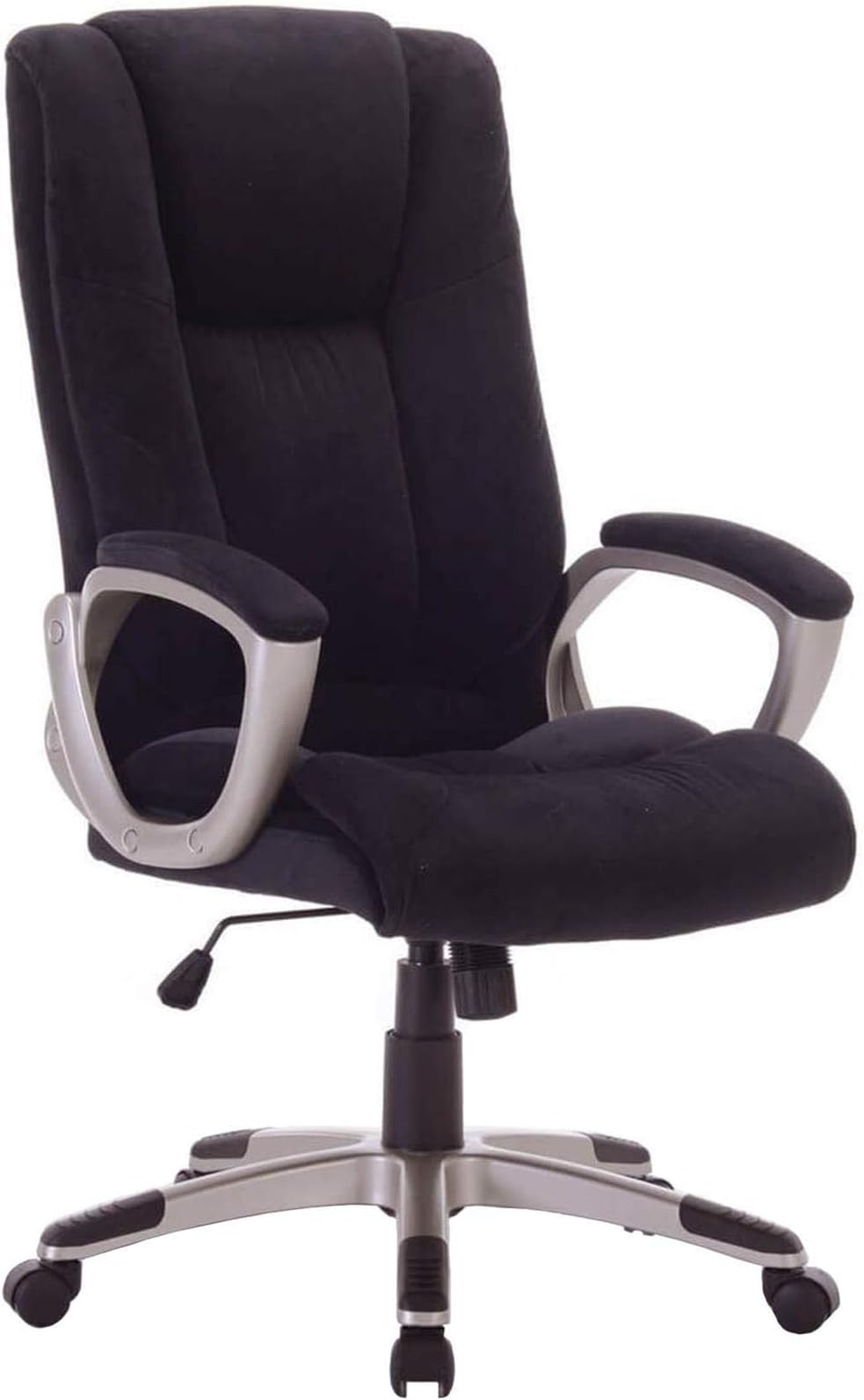 Office Outlet DAMASK Computer Desk Swivel Chair - Adjustable Height - High Back - Headrest - Tilt Function - Black