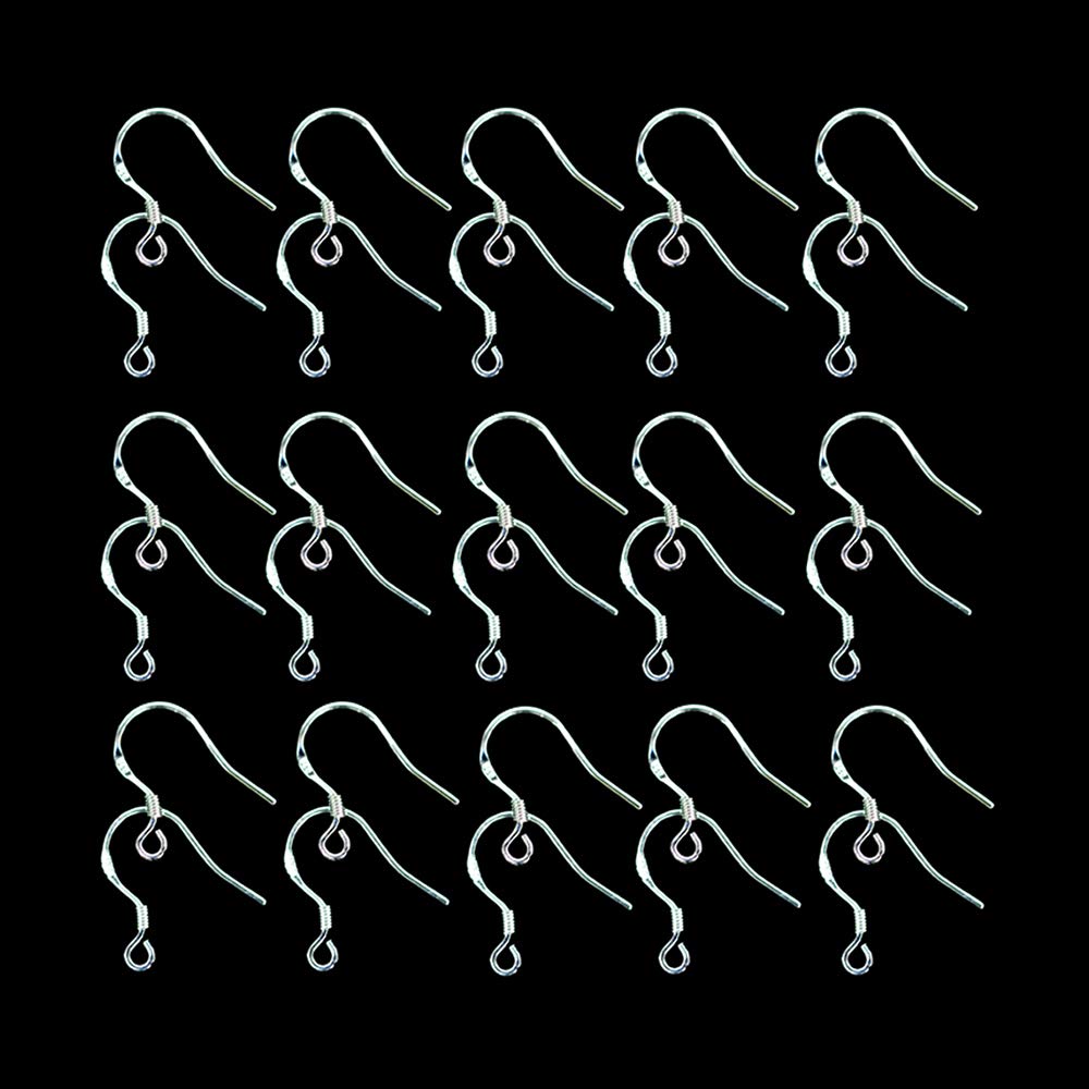 100Pcs 925 Sterling Silver Earring Hooks with 150Pcs Clear Earring Backs, Hypoallergenic Earring Wires for Jewelry Making, Earring Backs Findings with Jewelry Bag