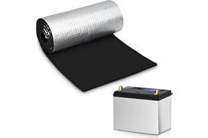 HALDANE Car Battery Blanket, Battery Wrap, Self-Adhesive Battery Insulation Cover for RV, Vehicle, Truck Batteries for Cold Weather Preserve Against Radiant Heat, Acid Neutralisation, 40"x7"(5mm)