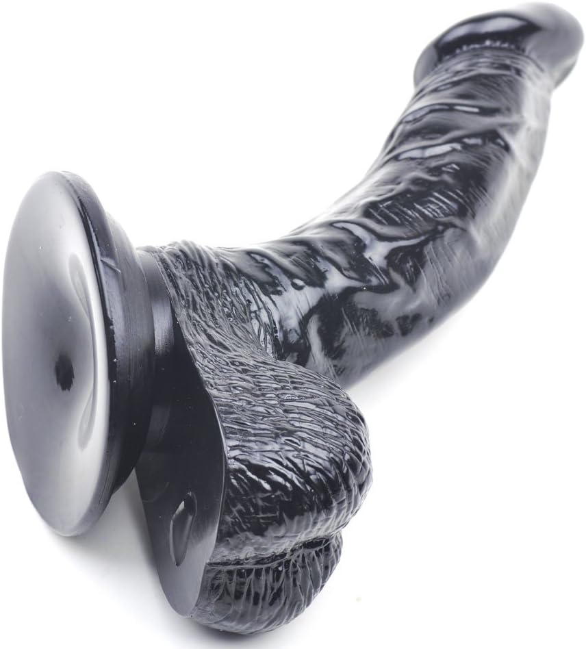 BeHorny Realistic Penis Dildo with Suction Cup Base, Black - Image 3