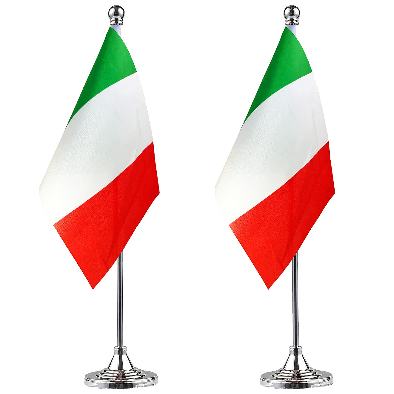 Photo 1 of ZXvZYT 2 Pack Italy flag Italian Table Flag Small Mini Italian Desk Flags With Stand Base,International Festival Events Celebration Decorate,Home office Decorations