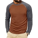 Yousify Mens Athletic Thermal T Shirts Fleece Crew Neck Long Sleeve Shirts Running Hiking Active Pullover Tops with Pocket