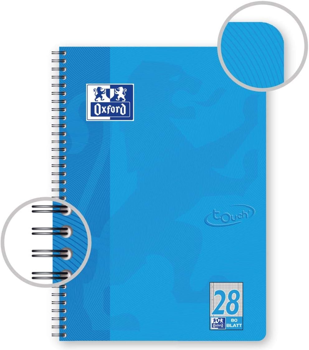 Oxford Touch Notepad A4 Squared with Margin 80 Sheets Sea Blue, Blue (sea blue), 1 - Image 5