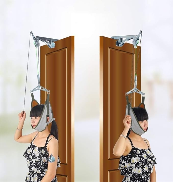 Cervical traction device, home portable medical cervical massage health