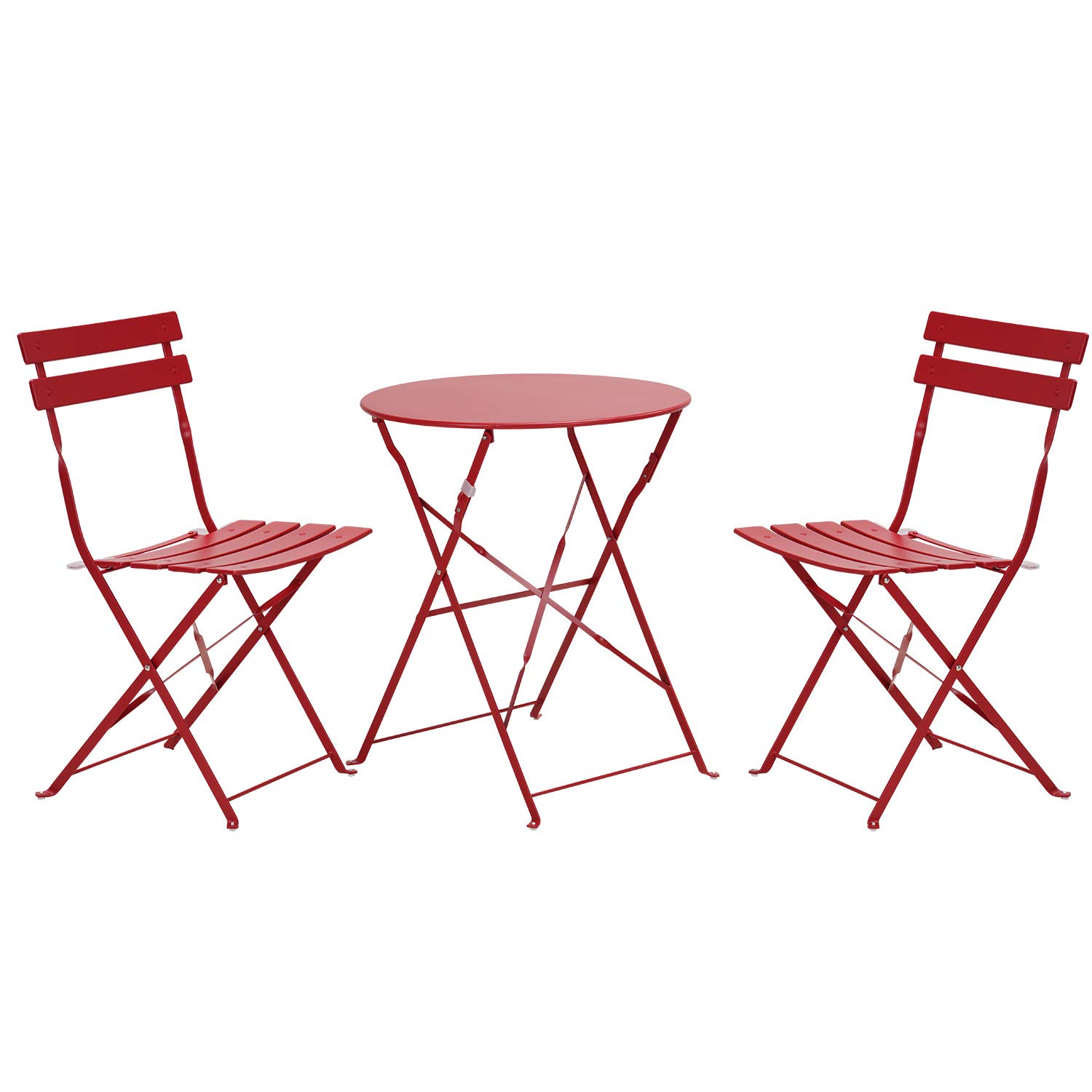 Mua Grand Patio Premium Steel Patio Bistro Set Folding Outdoor Patio Furniture Sets 3 Piece Patio Set Of Foldable Patio Table And Chairs Red Tren Amazon Má»¹ Chinh Hang 2020 Fado