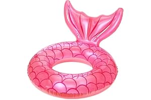 Audaisyly Children Swimming Ring, Inflatable Pool Floats Swim Tube Raft Toy with Fruits Mermaid Decorations Summer Water Fun Lounge Beach Lake Party Supplies for Kids