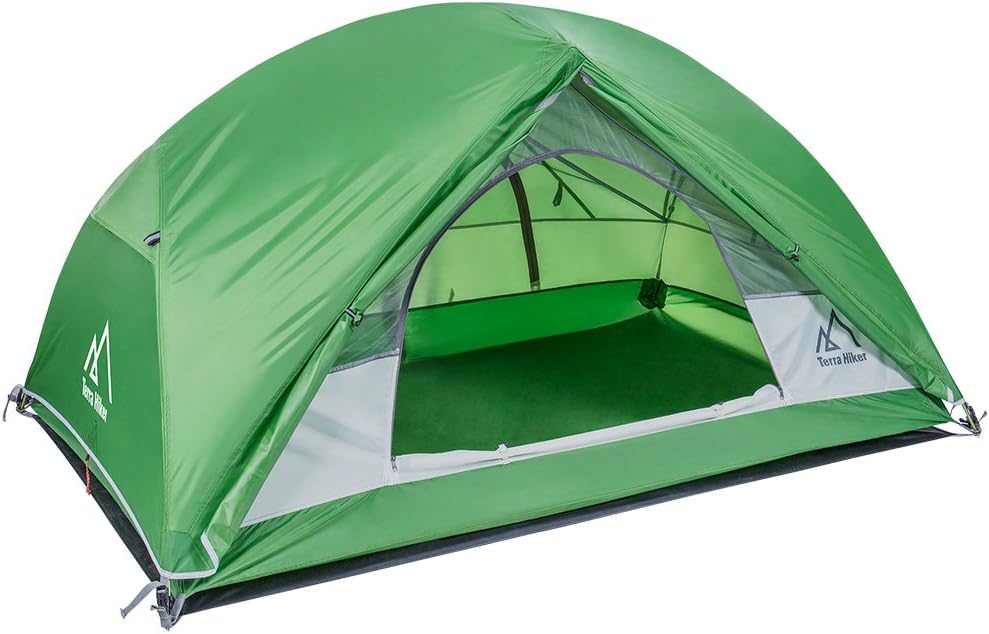 Terra Hiker Ultralight Camping tent, Durable Double-Layer Waterproof & Windproof Tent, Portable Folding Outdoor Tent for Hiking Climbing Camping for 4 Seasons, 2-3 Person