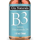 Gia Naturals Vitamin B3 Serum Cream, 1 or 2 oz, Anti-Aging, Repairs Skin, Reduces Wrinkles, Evens Tone, Fights Acne, Smaller Pores, Boosts Collagen, Made in USA, Cruelty Free