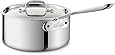 All-Clad 4203.5 Stainless Steel 3-Ply Bonded Dishwasher Safe Sauce Pan with Lid Cookware, 3.5-Quart, Silver