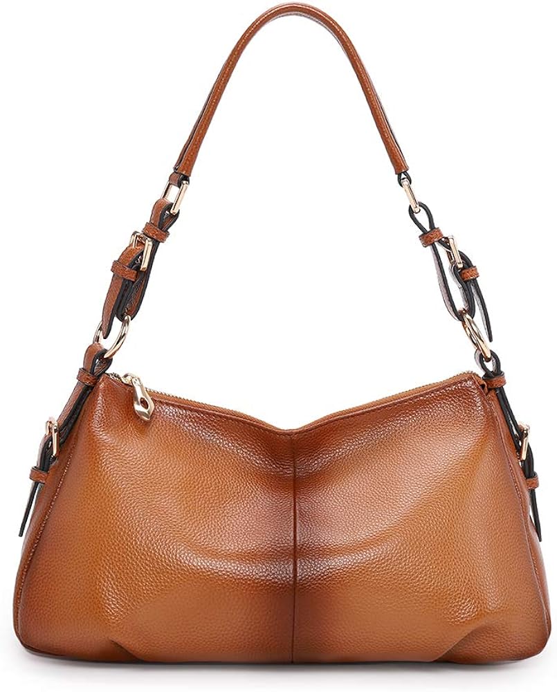 Kattee Soft Leather Hobo handbags for Women, Genuine Top Handle Vintage Shoulder purses