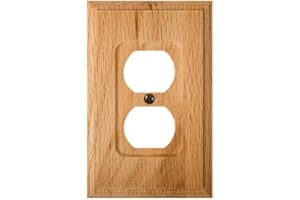 Amerelle 4025D Carson Wallplate, 1 Duplex, Light Oak