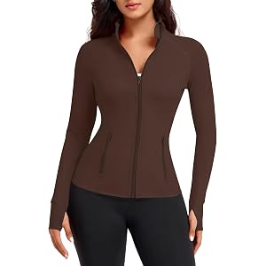 Tenbird Women's Workout Jackets Lightweight Slim Fit Zip Up Gym Jacket | Buttery Soft, Slim Fit, Athletic, Comfy Stretchy, 4