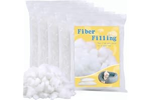 WONVOC Polyester Fiber Fill Stuffing, 2LB Stuffing for Stuffed Animals, Premium Fiber Fill Stuffing, Stuffing for Sewing, Bulk Pillow Stuffing, Fluffy Fiber Fill for Pillow and Crafts