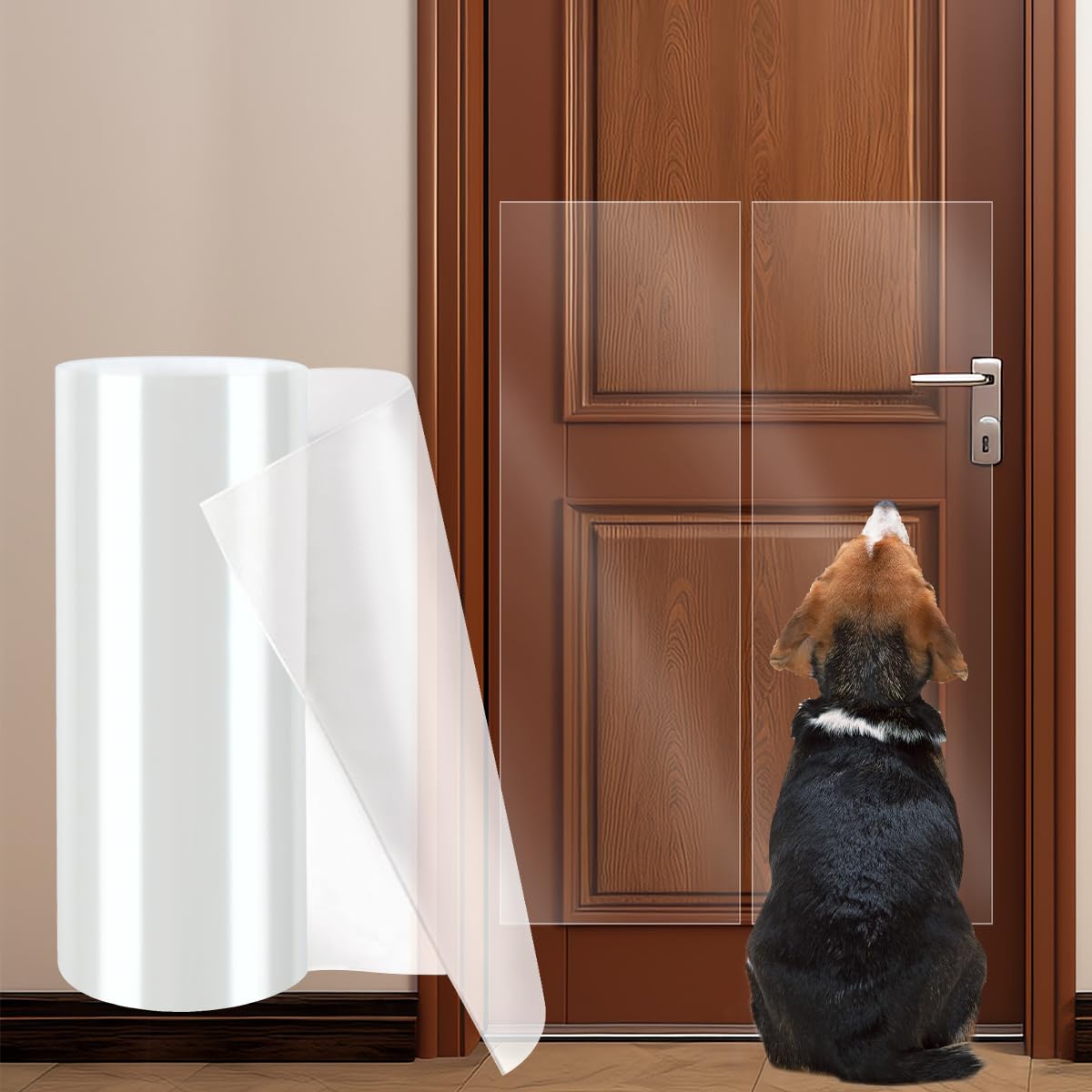 TMBMLPP Door Protector from Dog Scratching, 21cm x 3m Transparent Door Scratch Protector, Anti Scratch Cat Furniture Protector, Furniture Protector, Cat Anti Scratch Tape, for Couch Carpet Doors