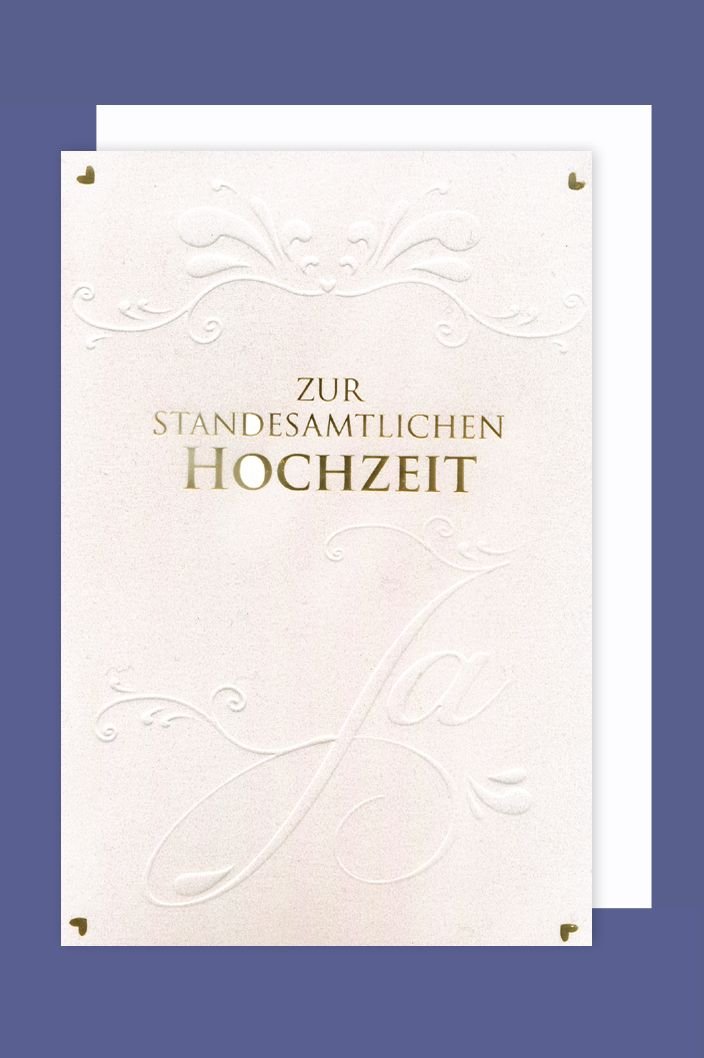 Karten Einladungen Standesamtlichen Trauung Hochzeit Karte Grusskarte Ehe Ringe 16x11cm Mobel Wohnen 