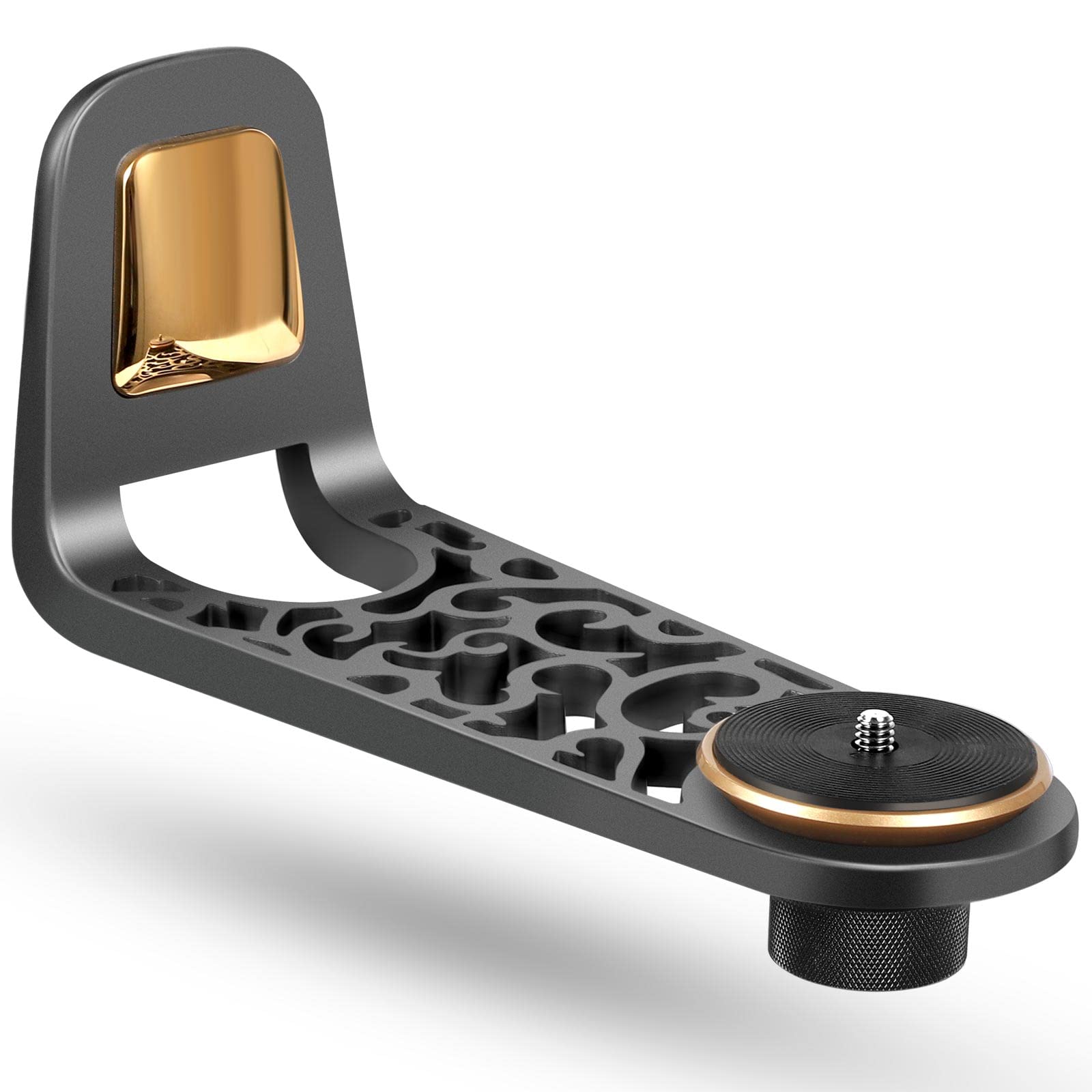 Qwall Projector Mount, Adjustable Projector Accessories, Elevation Angle ±10°, 360° Rotation, Standard 1/4 Inch Screw for Most Cameras/Projectors (Grey)