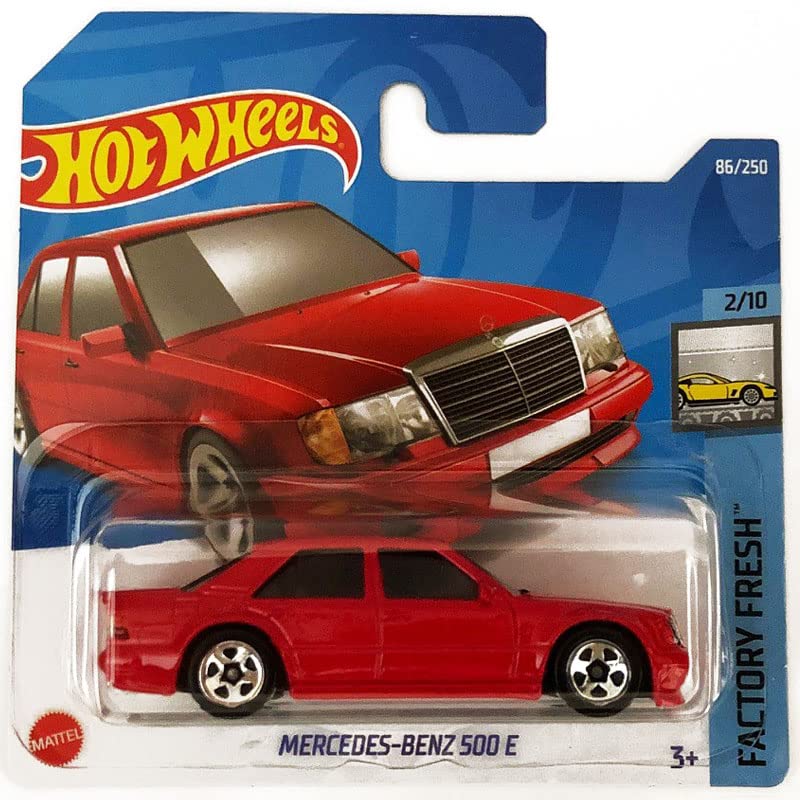 2022 Hot Wheels Mercedes Benz 500 E Red 86/250 (Short Card) HCT95