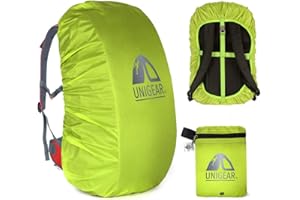 Unigear Backpack Rain Cover Waterproof Rating 5000mm Ultraportable and Durable with 2 Anti-Slip Buckle Strap, Integrated Carry Pouch Design (Green, Small)