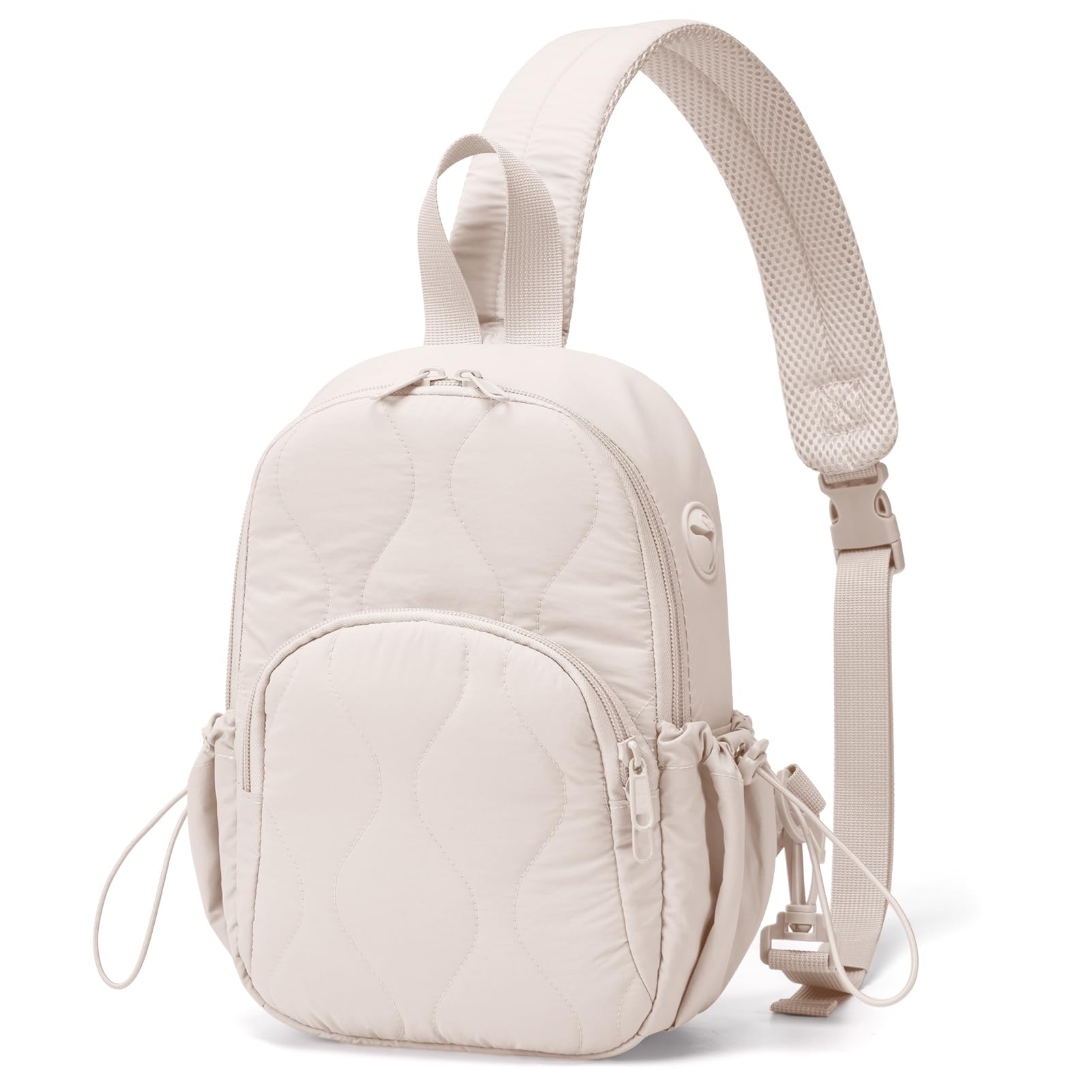Photo 1 of JUNGYOON Sling Bag for Women - Lightweight Quilted Crossbody Bag with Secure Anti-Theft Pocket, Perfect Shoulder Bag for Commute Travel & Daily Adventures (Beige-Small)