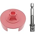 Power Adapter Compatible with Sentro Knitting Machine,Crank Handle Adapter for Knitting,Adapter with Hex Steel Bit Compatible with Sentro 48/40/22 and Jamit,Screwdriver Attachment for Knitting (Pink)