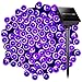 8 Modes Solar String Light, Satu Brown 72ft 200 LED Fairy Waterproof Outdoor Decorative Lights for Home, Garden, Patio, Yard, Christmas Tree, Parties (purple)