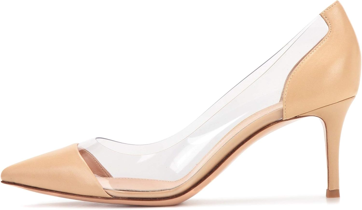 clear stiletto pumps