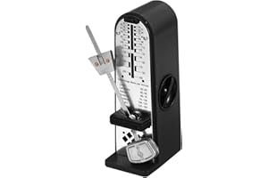 MECCANIXITY Mini Mechanical Metronome,High Accuracy Professional Musical Timer Universal Metronome for Piano Guitar Violin Ukulele Player,Black