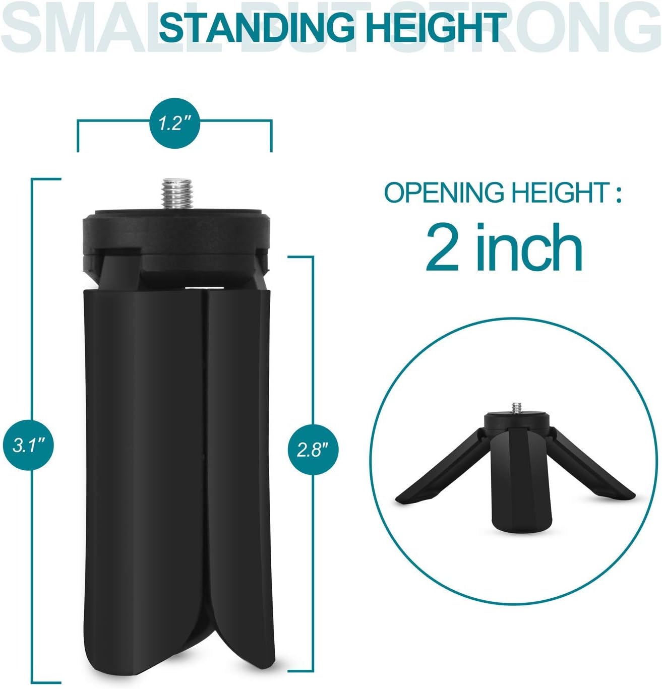 Emart Mini Table Tripod Stand with 1/4 Inch Screw Hole, Portable Folding Desktop Stand Mobile Tabletop Stand for Osmo Mobile, Vimble 2, Smooth 4, Gimbal Handle Grip Stabilizer and All Cameras : Camera & Photo