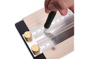 200mm Ultra Precision Woodworking Marking T Rulers,Layout Work Scribe Line Ruler with Holes,Scribing Square Ruler Gauge Measu