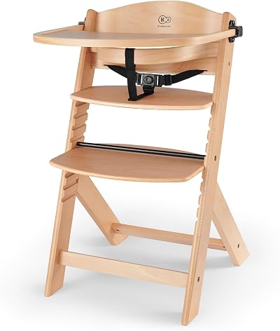 Kinderkraft ENOCK 3 in 1 Wooden High Chair Natural Beechwood