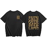 Lubpow Boys Faith Over Fear Shirt Christian Jesus T Shirts for Kids Religious Inspirational Bible Verse Graphic Tees Tops