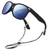RIVBOS Kids Sunglasses Boys with Strap Polarized