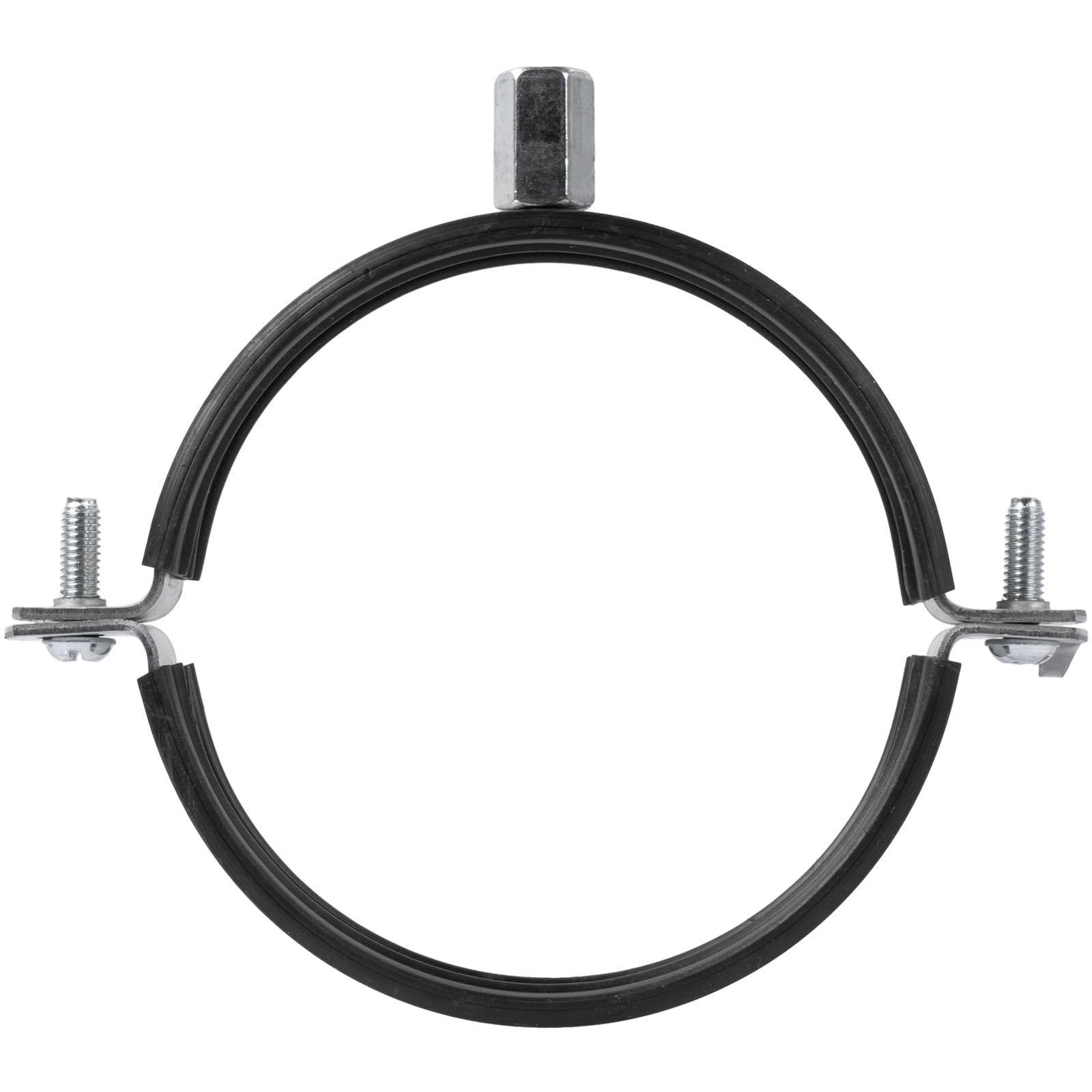 Photo 1 of 5" Inch Galvanized Pipe Hanger with Rubber - Conduit Mounting Clamp - Tube Brackets - Pipe Clamps - Tube Wall Mounting Bracket Clamp - Rigid Conduit Holder - PVC and Metal Pipe Attachment Hanger