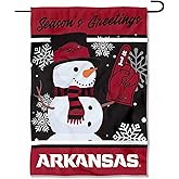 Arkansas Razorbacks Holiday Winter Snow Garden Banner Flag