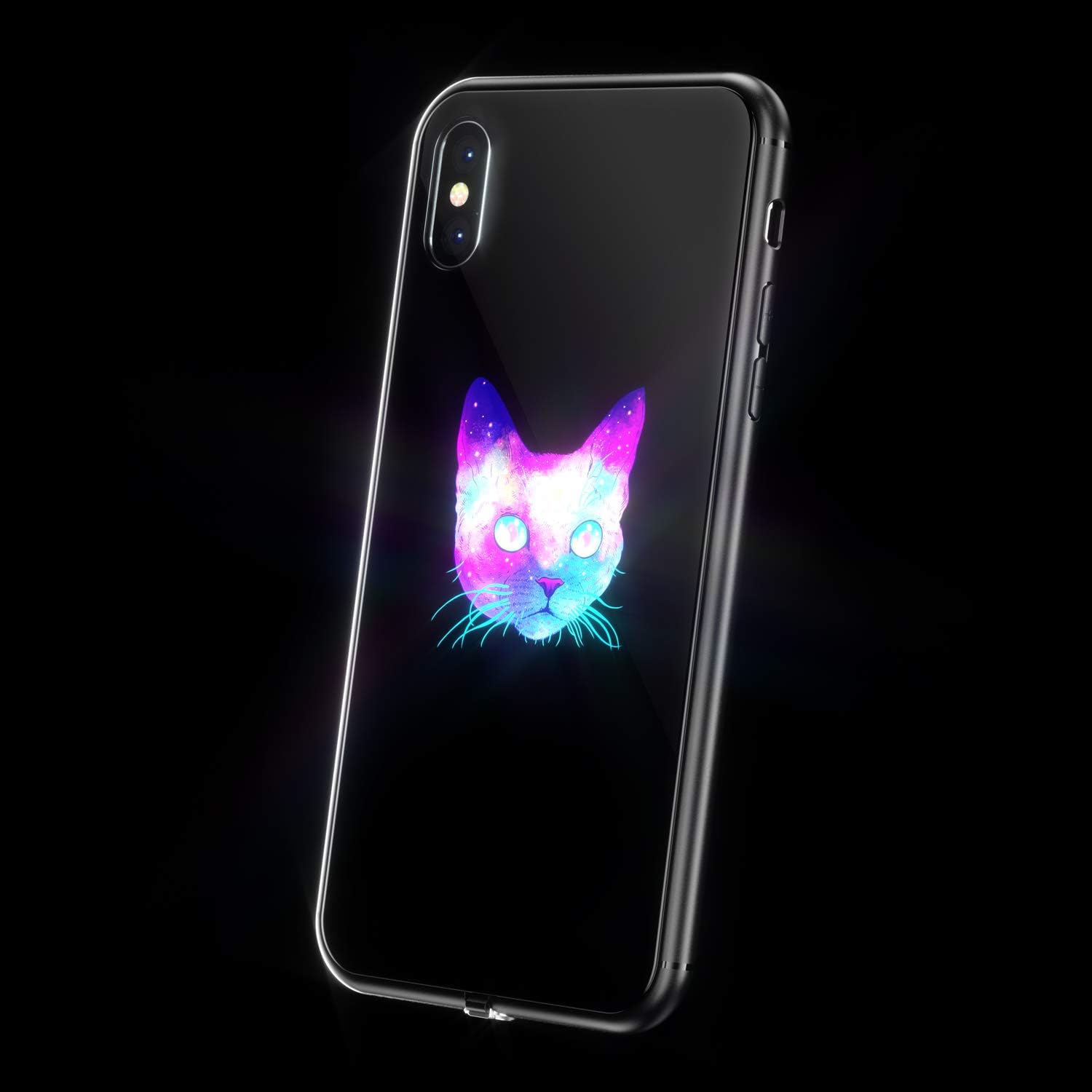 LED Light Up Case for iPhone Xs Max, WILLGOO Music-Activated Flashing iPhone Case Self Expression, Protective Phone Cover (Cat)