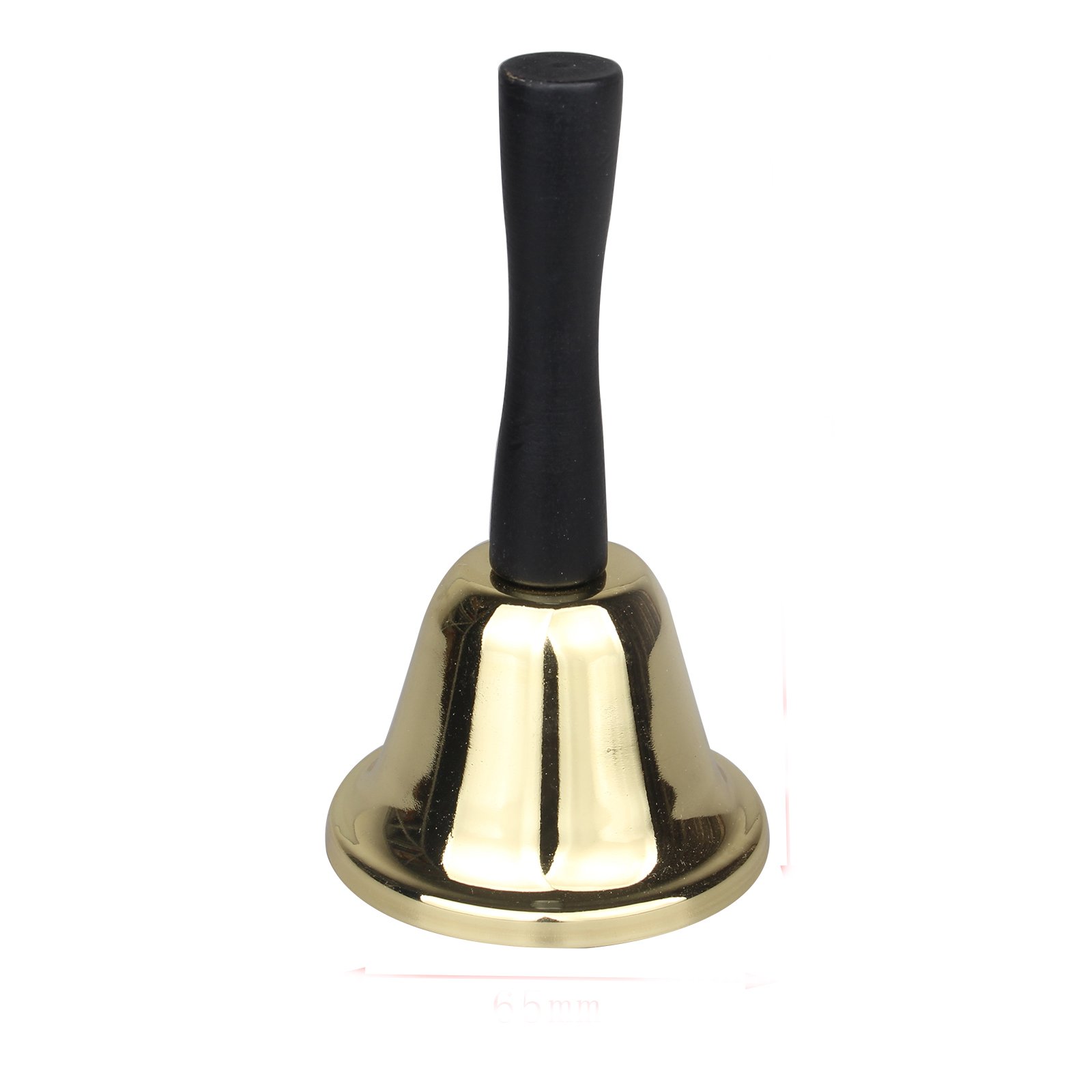 HALJIA Classic Metal Hand Bell Gold Handheld Loud Call Service Bell for Office Kitchen Desk Table Hotel Counter Reception Restaurant Bar Ringer Alarm