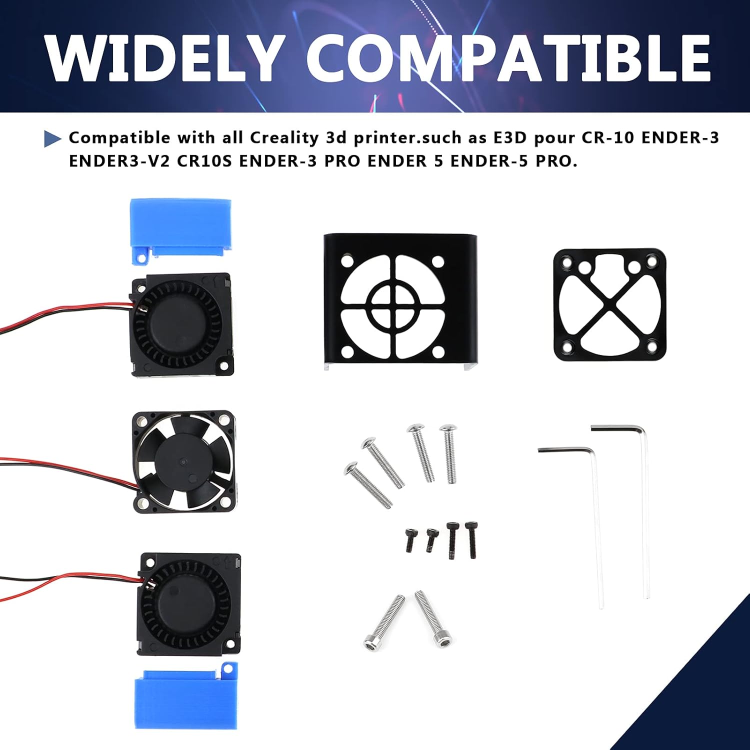 Haldis 3D Cooling Fans kit. Upgrade 3Pcs 3010 Fans with Metal Frame Mini Quite 30x30x10mm Fan for Creality 3D Printer (24V): Industrial & Scientific