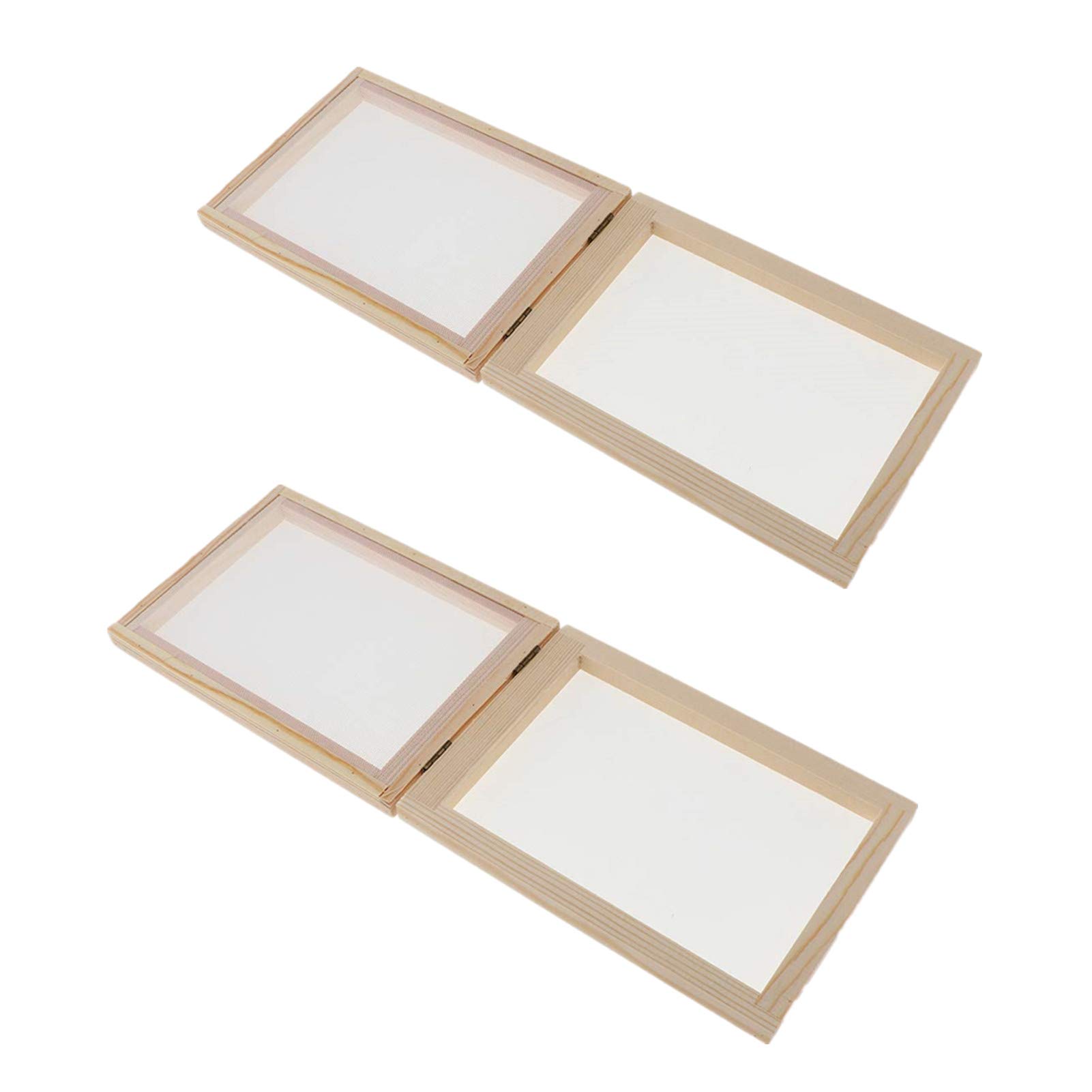 Sanmum Paper Making Frame & Deckle Traditional Wooden Papermaking for Handmade DIY Paper Crafts (2PCS*18 x 12.5 x 2.5 cm)