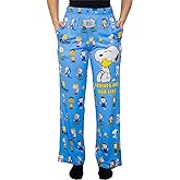 Snoopy Friends are for Life Pajama Pants - Comfy, Loose-Fit, Ultra-Soft Loungewear - Charlie Brown Sleep Bottoms