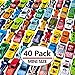 MAPIXO 40 PC Mini Race Car Toy Die Cast Plastic, Model Vehicle Set Gift for Birthday Game Party Favors, Goodie Bag, Stocking Stuffers, Cake Topper, Pinata, Carnival Prize, for Kid Children Boy Girl
