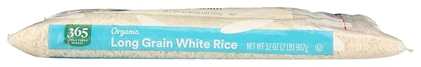 365 BY WHOLE FOODS MARKET, ORGANIC LONG GRAIN WHITE RICE, 32 OUNCE