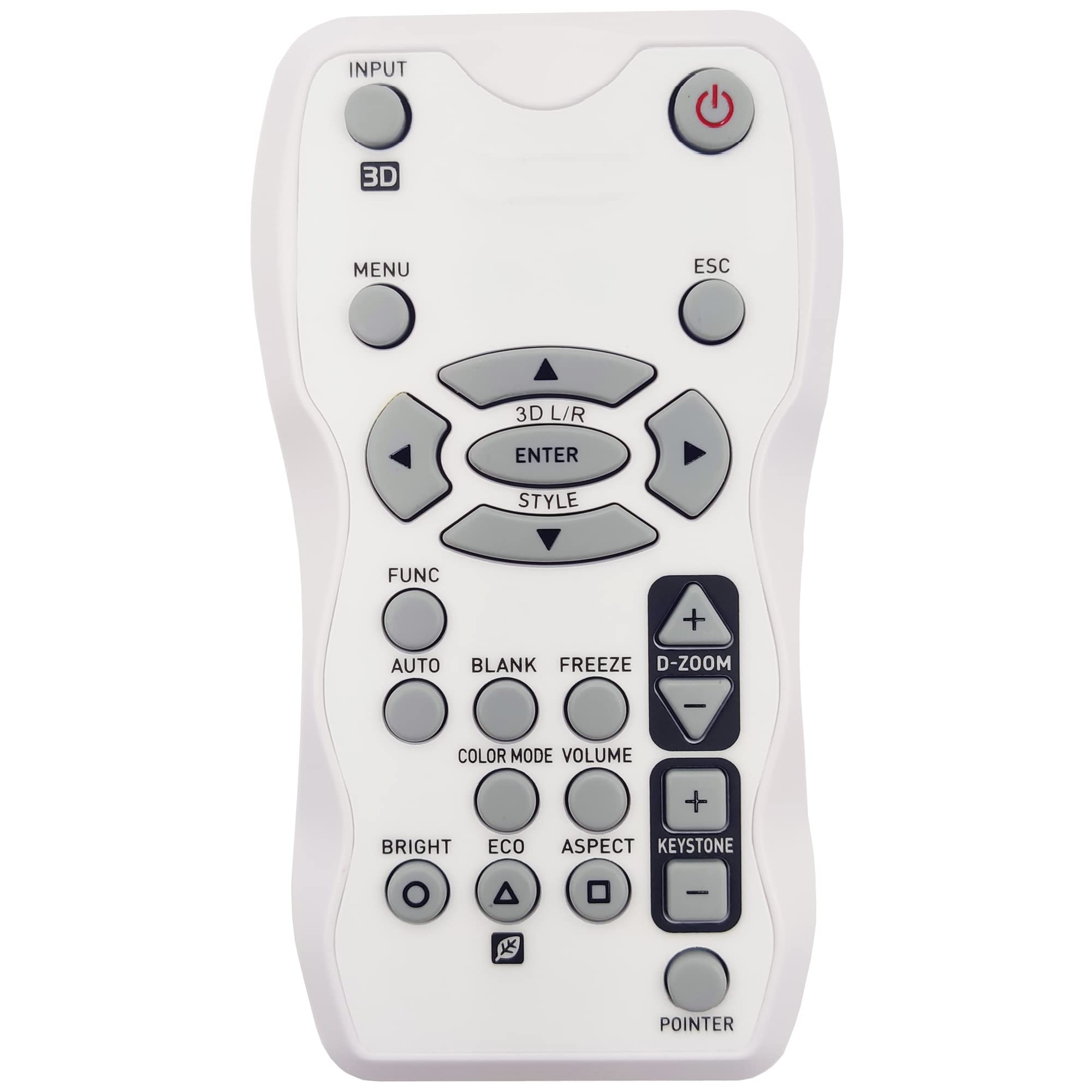 Leankle Remote Controller YT-120 for Casio Projectors XJ-H1600, XJ-H1650, XJ-H1700, XJ-H1750, XJ-H2600, XJ-H2650, XJ-M140, XJ-M145, XJ-M150, XJ-M155, XJ-M240, XJ-M245, XJ-M250, XJ-M255, XJ-ST145 ST155