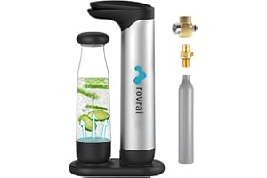 ROVRAI Soda Water Makes,Sparkling Water Maker with Superior Carbonation Technology,Comes with Empty Co2 Cylinder and Refill Kits,Compatible with Screw-In Sodastream & Soda Sense CO2 Cylinders etc.