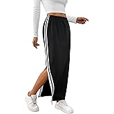 SOFIA'S CHOICE Women Long Skirts Maxi Pencil High Waisted Asymmetrical Skirt