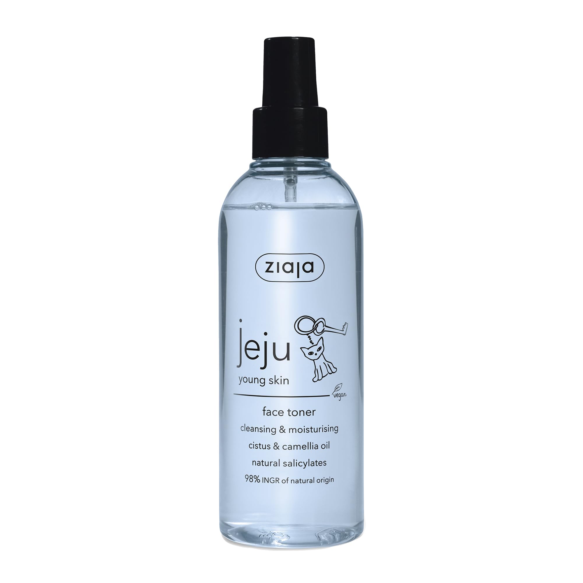 Ziaja Jeju Facial Toner, Soothes and Moisturizes Skin, 200ml