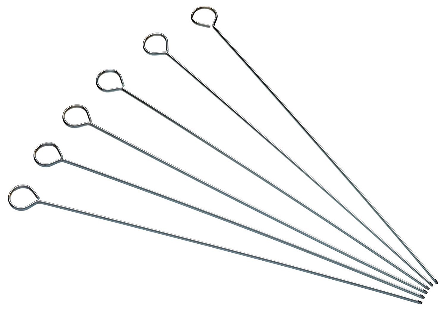 KitchenCraft Kebab Skewers Set, Reusable Grill Kebab Sticks, Stainless Steel, 3 cm (11.8")