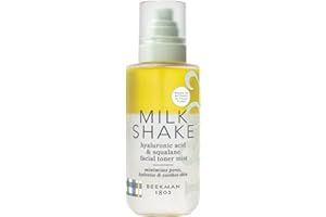 Beekman 1802 Milk Shake Hydrating Face Mist - Hyaluronic Acid & Squalane Facial Mist Minimizes Pores & Gently Moisturizes - Makeup Setting Spray - Fragrance-Free