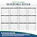 Wall Calendar Laminated, 24 x 36 inches, 2-Sided Reversible Vertical/Horizontal, Mounting Tape Included (White)… (2018-2019)