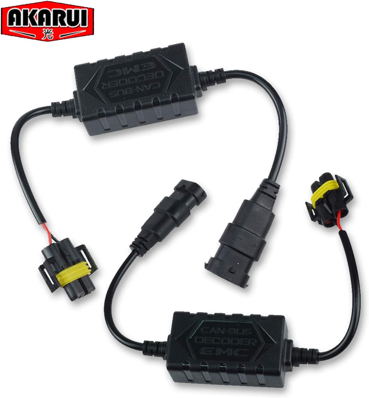 Akarui CAN-BUS Error Warning Cancel Decoder Anti-flicker Resistor Harness LED Headlight (H8 (H9/H11))